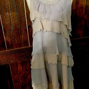 Easley ragged layered tank dress size small